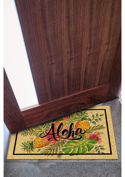 Aloha Kapı Önü Paspası Dekoratif Kapı Paspası Dış Mekân Paspas Ev Içi Paspası 45X70CM