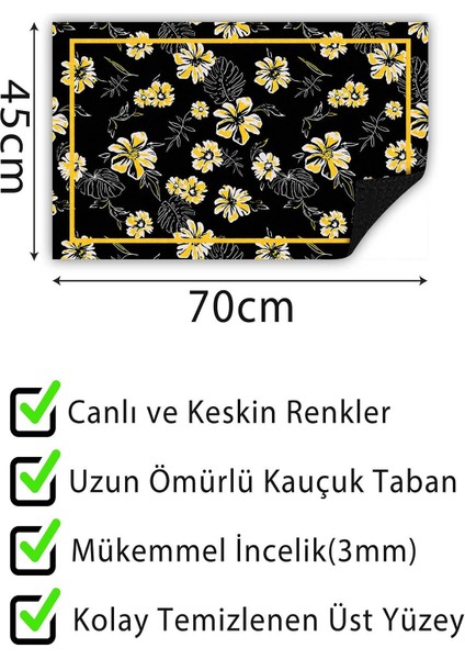 Kapı Önü Paspası Dekoratif Kapı Paspası Dış Mekân Paspas Ev Içi Paspası 45X70CM