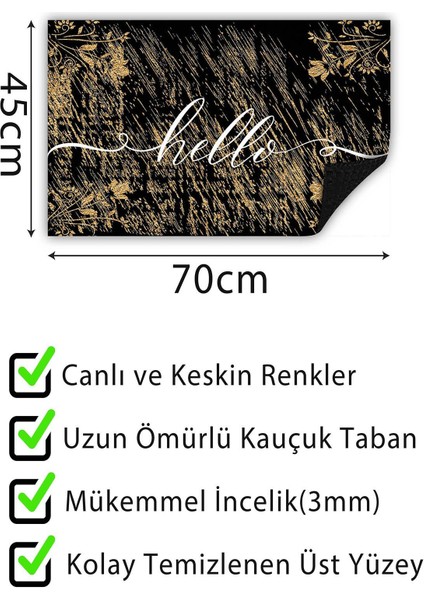 Kapı Önü Paspası Dekoratif Kapı Paspası Dış Mekân Paspas Ev Içi Paspası 45X70CM