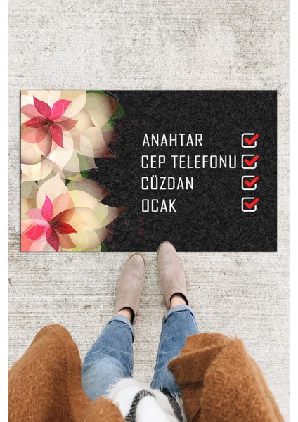 Kapı Önü Paspası Dekoratif Kapı Paspası Dış Mekân Paspas Ev Içi Paspası 45X70CM