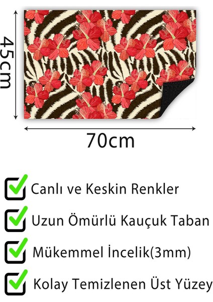 Kapı Önü Paspası Dekoratif Kapı Paspası Dış Mekân Paspas Ev Içi Paspası 45X70CM
