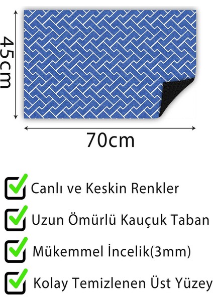 Kapı Önü Paspası Dekoratif Kapı Paspası Dış Mekân Paspas Ev Içi Paspası 45X70CM