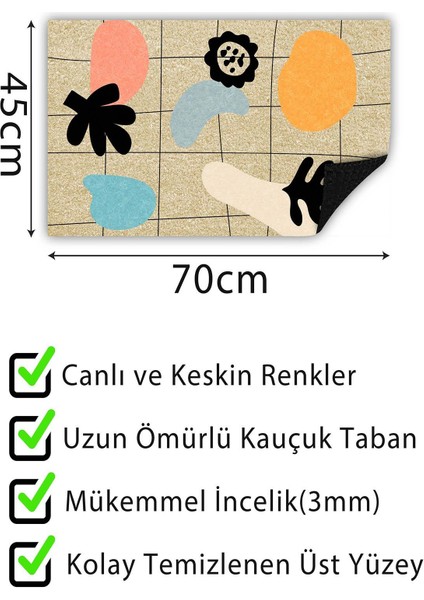 Kapı Önü Paspası Dekoratif Kapı Paspası Dış Mekân Paspas Ev Içi Paspası 45X70CM