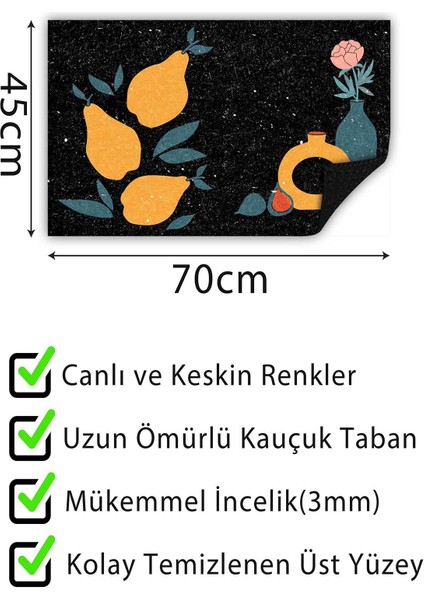 Kapı Önü Paspası Dekoratif Kapı Paspası Dış Mekân Paspas Ev Içi Paspası 45X70CM