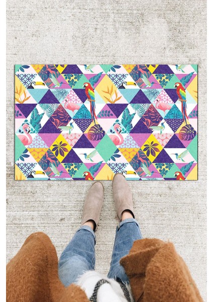 Kapı Önü Paspası Dekoratif Kapı Paspası Dış Mekân Paspas Ev Içi Paspası 45X70CM