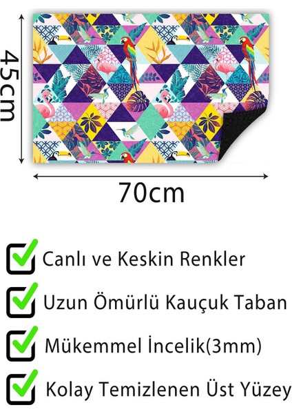Kapı Önü Paspası Dekoratif Kapı Paspası Dış Mekân Paspas Ev Içi Paspası 45X70CM