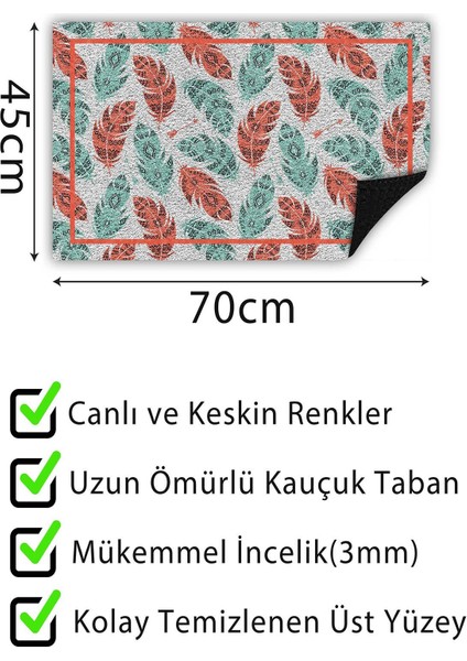 Kapı Önü Paspası Dekoratif Kapı Paspası Dış Mekân Paspas Ev Içi Paspası 45X70CM