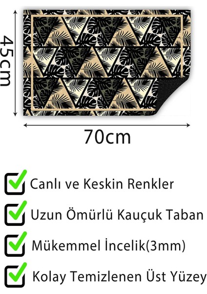 Kapı Önü Paspası Dekoratif Kapı Paspası Dış Mekân Paspas Ev Içi Paspası 45X70CM