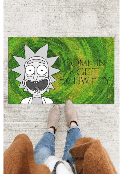 Buket Home Rick Kapı Önü Paspası Dekoratif Kapı Paspası Dış Mekân Paspas Ev Içi Paspası 45X70CM