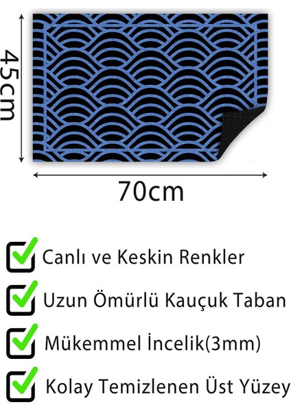 Kapı Önü Paspası Dekoratif Kapı Paspası Dış Mekân Paspas Ev Içi Paspası 45X70CM