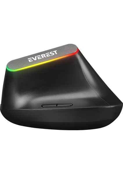 SMW-618 Rgb Işıklı Ergonomik Dikey Tutuşlu Vertical Siyah Kablosuz Mouse