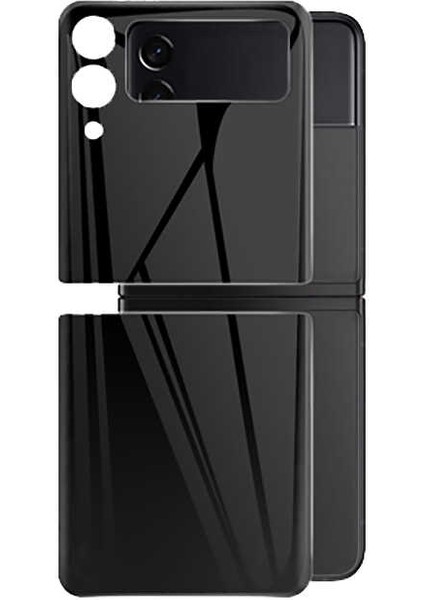 Samsung Galaxy Z Flip 3 Uyumlu 3D Standart 2 In 1 Arka Koruyucu Siyah