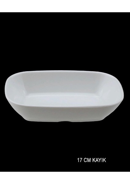 6 Ad Melamin Kırılmaz Kare Kayık Tabak 17 cm