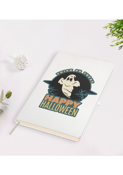 Gift Happy Halloween Tasarımlı Beyaz Defter-7