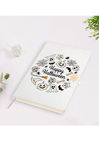 Gift Happy Halloween Tasarımlı Beyaz Defter-5