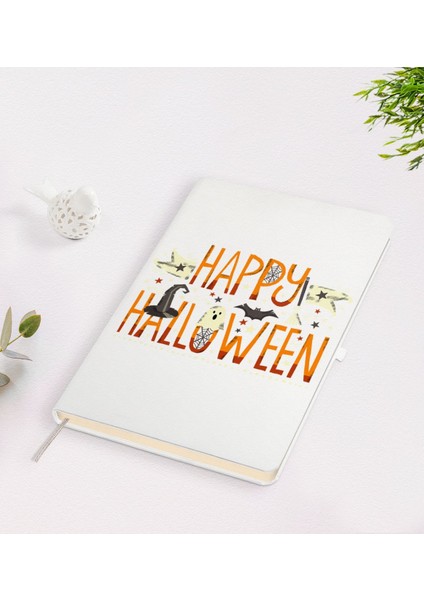 Gift Happy Halloween Tasarımlı Beyaz Defter-4