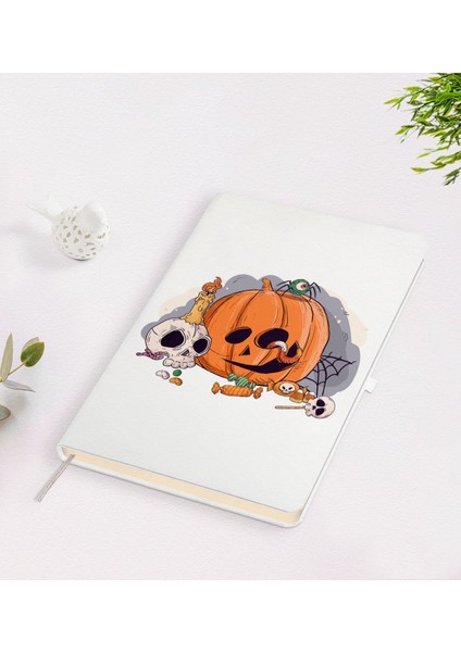Gift Happy Halloween Tasarımlı Beyaz Defter-2