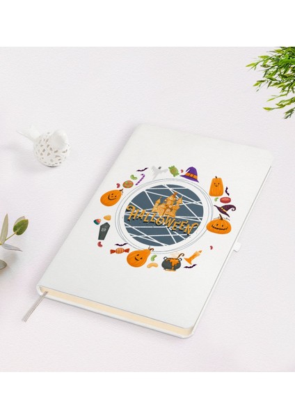 Gift Halloween Tasarımlı Beyaz Defter-4