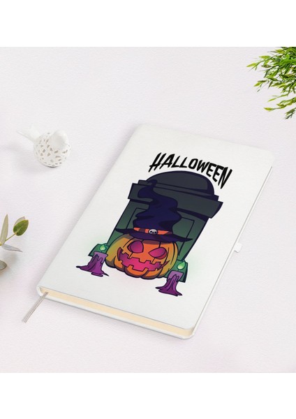 Gift Halloween Tasarımlı Beyaz Defter-1