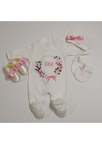 Nakışlı Kız Bebek Tulum Seti Hediyelik modelleri