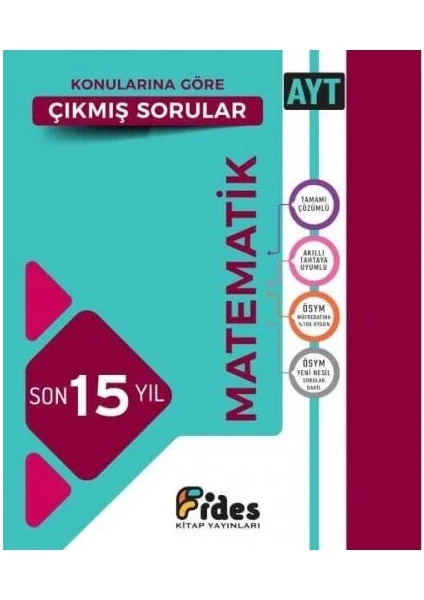 Fides Yayınları 2022 Ayt Matematik Son 15 Yıl Konularına Göre Çıkmış Sorular