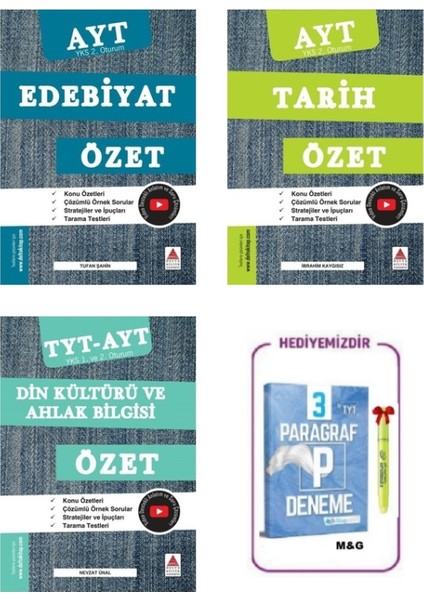 AYT Edebiyat + Tarih Özet + TYT-AYT Din Kültürü Özet