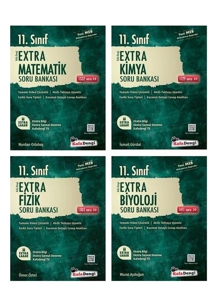 11.Sınıf Extra Matematik+Fizik+ Kimya+Biyoloji Set