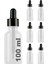 100 cc Şeffaf Damlalık Metal Siyah Sızdırmaz Kapaklı 100 ml Dropper Cam Serum Şişesi 6 Adet 1