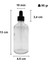 100 cc Şeffaf Damlalık Metal Siyah Sızdırmaz Kapaklı 100 ml Dropper Cam Serum Şişesi 20 Adet 2