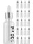 100 cc Şeffaf Damlalık Metal Gümüş Sızdırmaz Kapaklı 100 ml Dropper Cam Serum Şişesi 20 Adet 1