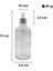 100 cc Şeffaf Damlalık Metal Gümüş Sızdırmaz Kapaklı 100 ml Dropper Cam Serum Şişesi 20 Adet 2