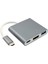 Usb-C Hub Dijital Av Çok Bağlantı Noktası Adaptörü Kablosu Tip-C HDMI 4K & USB 3.0 (Yurt Dışından) 5