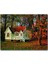 Cakapuzzle Sonbaharda Beyaz Ev 120 Parça Puzzle Yapboz Mdf (Ahşap) 1