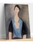 Amadeo Modigliani Mavili Genç Kadın Kanvas Tablo 1