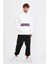 Kanguru Cepli Cebi Baskılı Kapşonlu Sweatshirt 3