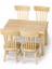 5 Adet Yemek Masası Sandalye Model Set 1:12 Dollhouse Minyatür Mobilya Ahşap (Yurt Dışından) 2