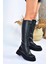 Siyah Bağcıklı Günlük Kadın Çizme L610130909 3