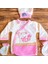 Kız Bebek Hastane Çıkışı 10 Parça Pembe Taşlı Taç Desenli 3