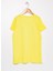 Bisiklet Yaka Baskılı Sarı Kadın T-Shirt 1