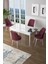 Concept Canisa Zen Serisi Açılabilir Mdf Beyaz Mutfak Masa Takımı+4 Adet Sandalye (80 x 132 Cm) 1
