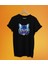 Mavi Kedi Baskılı %100 Pamuk Oversize T-Shirt Büyük Beden Tişört 1