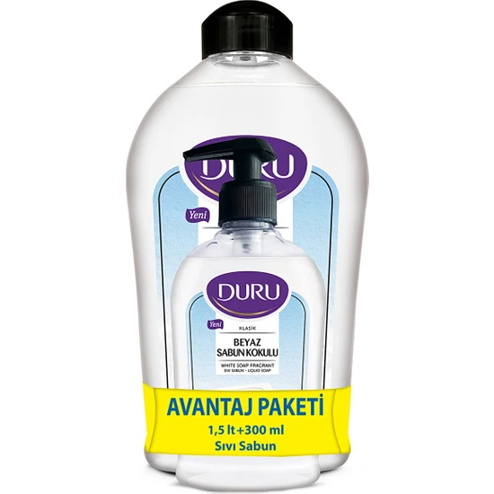 Duru Beyaz Sabun Kokulu Sıvı Sabun 1,5+300ML