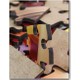 Cakapuzzle Siyah Daireler ve Turuncu Yıldızlar Kompozisyon 255 Parça Puzzle Yapboz Mdf (Ahşap)