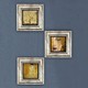 Pinecone Çerçeveli Taş Tablo Dekoratif Duvar Dekoru Gustav Klimt Baskı 3 Parça Set 3(20*20cm) Framed Wall Art