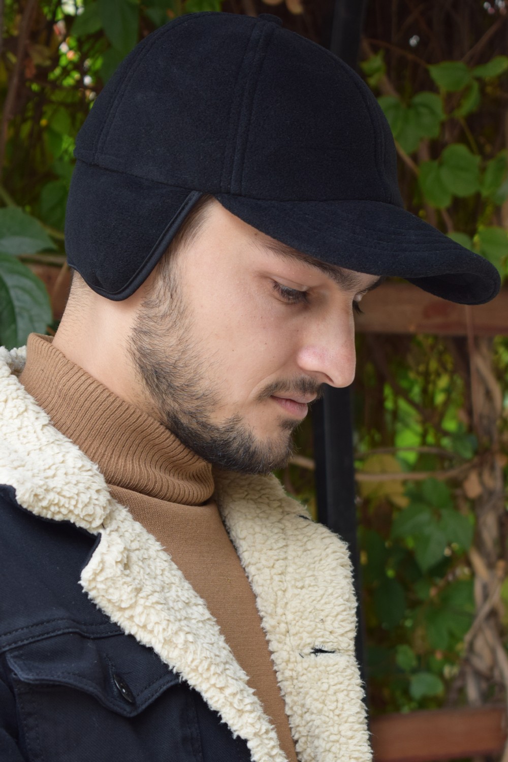 Göksu Şapka Antiplik Polar Kep Kulaklı Beyzbol Şapka Kışlık Kep Iç Dış Polar Lastikli
