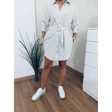 Elim Taş Kemerli Gömlek Elbise