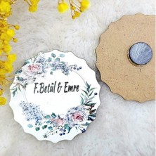 Hayaller Dükkanı 30 Adet Ahşap Nikah Buzdolabı Magnet 08