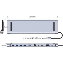 Sakuraa 11 Bağlantı Noktalı USB Hub 3.0 Çoklu Dönüştürücü (Yurt Dışından)