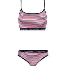 U.S. Polo Assn. 66250 Kadın Lacivert Büstiyer Slip Takım