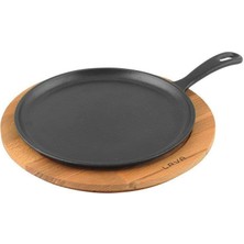 Lava Yuvarlak Saplı Çap 20 cm. Tava Ahşap